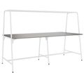 Round multipurpose table | 2400 - 2800 x 740 - 1050 mm, Fenix ​​gray - 1 Thumbnail Image