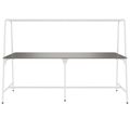 Round multipurpose table | 2400 - 2800 x 740 - 1050 mm, Fenix ​​gray - 2 Thumbnail Image