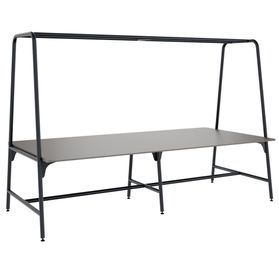 ROUND Multipurpose Tisch | 2400 - 2800  x 740 - 1050 mm, Fenix Grau