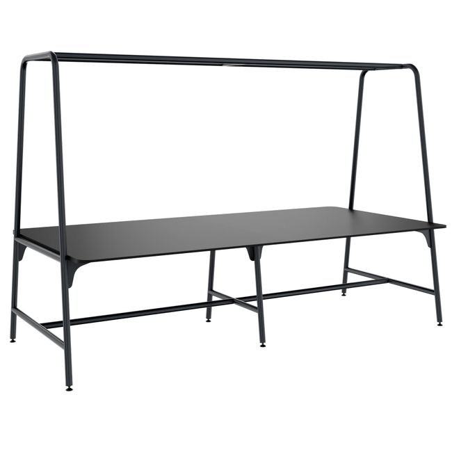 ROUND Multipurpose Tisch | 2400 - 2800  x 740 - 1050 mm, Fenix Schwarz
