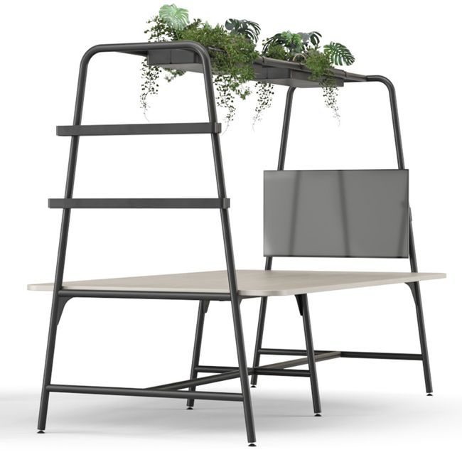 ROUND Multipurpose Tisch | 2400 - 2800  x 740 - 1050 mm, Fenix Schwarz