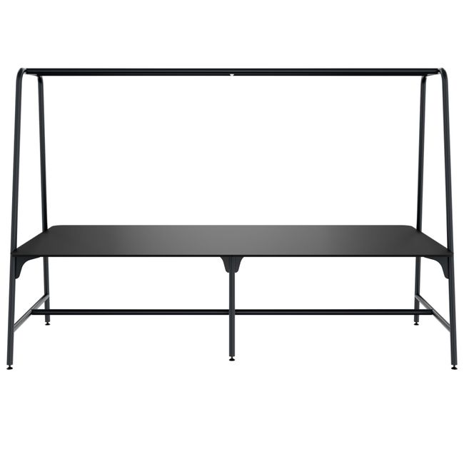 ROUND Multipurpose Tisch | 2400 - 2800  x 740 - 1050 mm, Fenix Schwarz