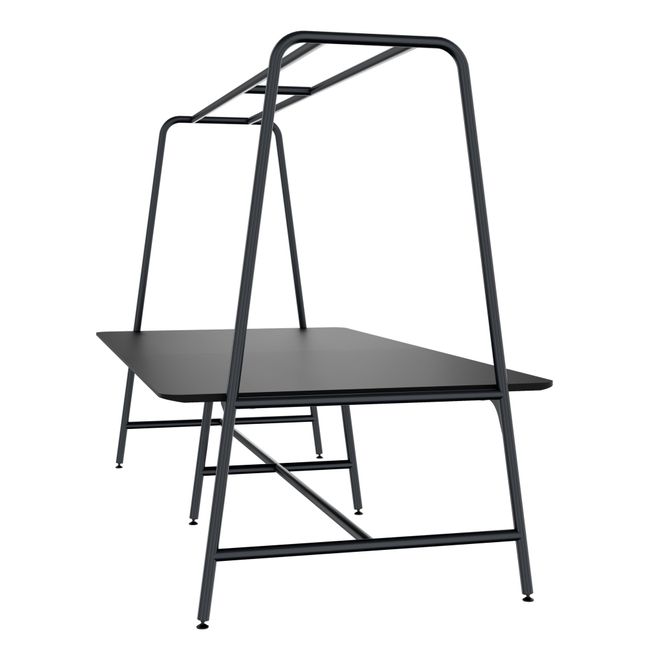 ROUND Multipurpose Tisch | 2400 - 2800  x 740 - 1050 mm, Fenix Schwarz