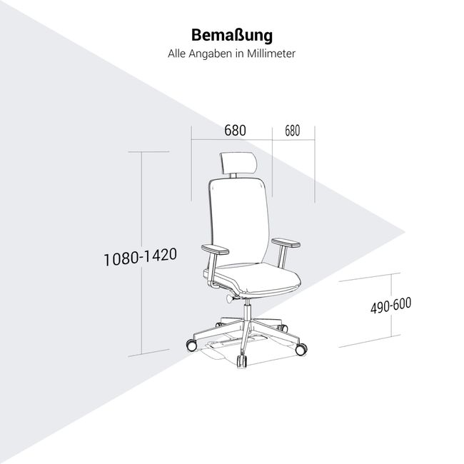 profim – VerisNet Bürodrehstuhl | Synchronmechanik, Netzrücken