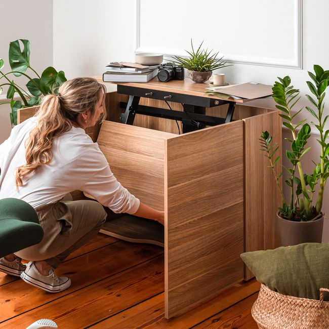 StartUs-E klappbarer, höhenverstellbarer Schreibtisch | 1000-1200 mm