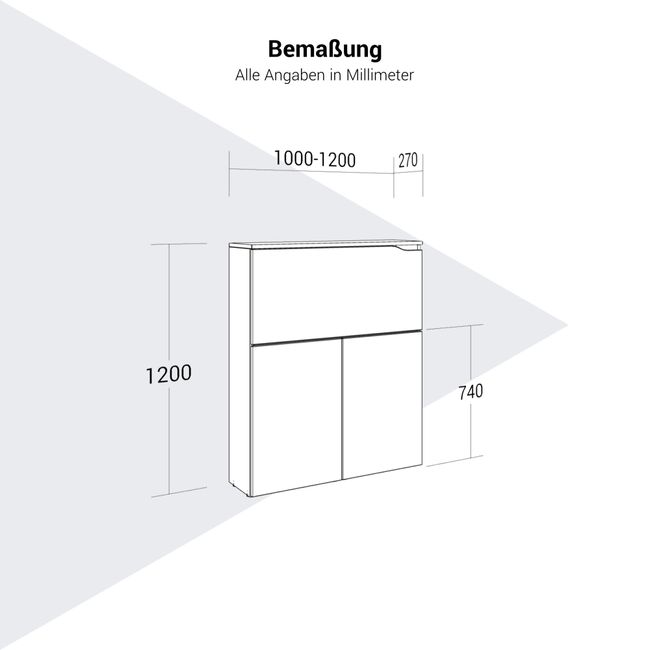 StartUs-S klappbarer Schreibtisch | 1000-1200 mm