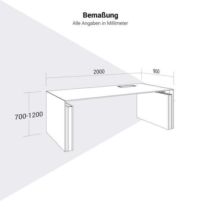 MOTION 2-Motoren-Schreibtisch| Elektrisch höhenverstellbar, 2000 x 900 mm MOTION 2-Motoren-Schreibtisch| Elektrisch höhenverstellbar, 2000 x 900 mm