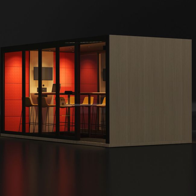 SILENT ROOM XL - Meetingbox | Raum-in-Raum, Schallschutz, Für 8 Personen, Bezugsstoffe BERTA / SYNERGY / VELITO