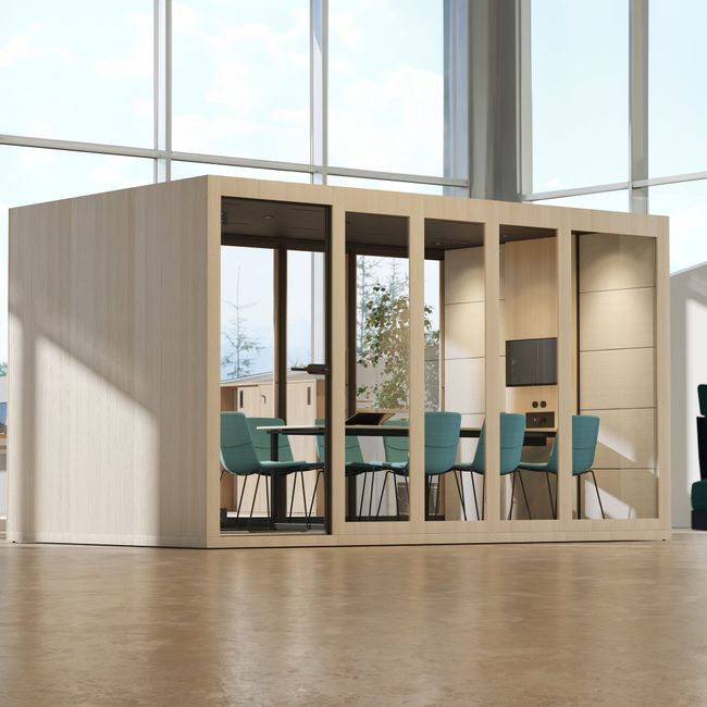 SILENT ROOM XL - Meetingbox | Raum-in-Raum, Schallschutz, Für 8 Personen, Bezugsstoffe BERTA / SYNERGY / VELITO