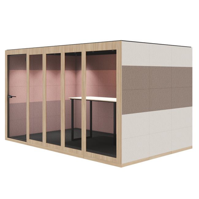 SILENT ROOM XL - Meetingbox | Raum-in-Raum, Schallschutz, Für 8 Personen, Bezugsstoffe BERTA / SYNERGY / VELITO