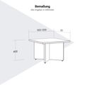 OPTIMA Beistelltisch | 600-1000 x 600 mm, eckig OPTIMA Beistelltisch | 600-1000 x 600 mm, eckig