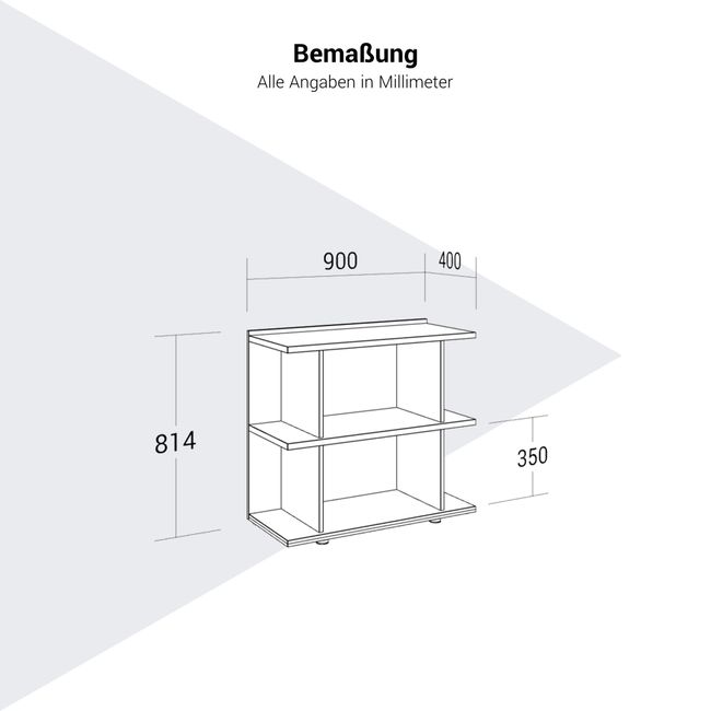 PLANA Regalschrank | 2OH, 900 x 814 mm