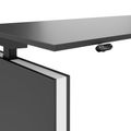 MOTION 2-motor desk with sideboard | Electrically height adjustable, 2000 x 1800 mm, anthracite - 6 Thumbnail Image