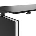 MOTION 2-motor desk with sideboard | Electrically height adjustable, 2000 x 1800 mm, black - 6 Thumbnail Image