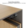 MOTION 2-Motoren-Schreibtisch mit Sideboard | Elektrisch höhenverstellbar, 2000 x 1800 mm, Esche Schwarz Furnier - 9 Thumbnail Image