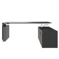 MOTION 2-Motoren-Schreibtisch mit Sideboard | Elektrisch höhenverstellbar, 2000 x 1800 mm, Esche Schwarz Furnier - 2 Thumbnail Image