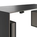 MOTION 2-Motoren-Schreibtisch mit Sideboard | Elektrisch höhenverstellbar, 2000 x 1800 mm, Esche Schwarz Furnier - 4 Thumbnail Image