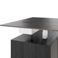 MOTION 2-Motoren-Schreibtisch mit Sideboard | Elektrisch höhenverstellbar, 2000 x 1800 mm, Esche Schwarz Furnier - 5 Thumbnail Image