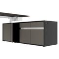MOTION 2-Motoren-Schreibtisch mit Sideboard | Elektrisch höhenverstellbar, 2000 x 1800 mm, Esche Schwarz Furnier - 6 Thumbnail Image