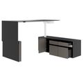 MOTION 2-Motoren-Schreibtisch mit Sideboard | Elektrisch höhenverstellbar, 2000 x 1800 mm, Esche Schwarz Furnier - 7 Thumbnail Image