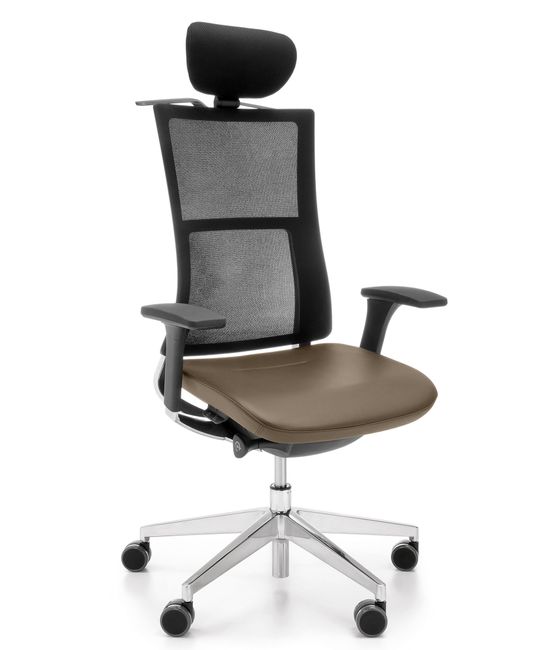 profim – VIOLLE Bürodrehstuhl | Synchronmechanik, Netz- oder Polsterrücken