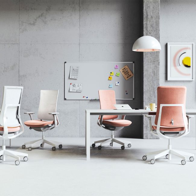 profim – VIOLLE Bürodrehstuhl | Synchronmechanik, Netz- oder Polsterrücken