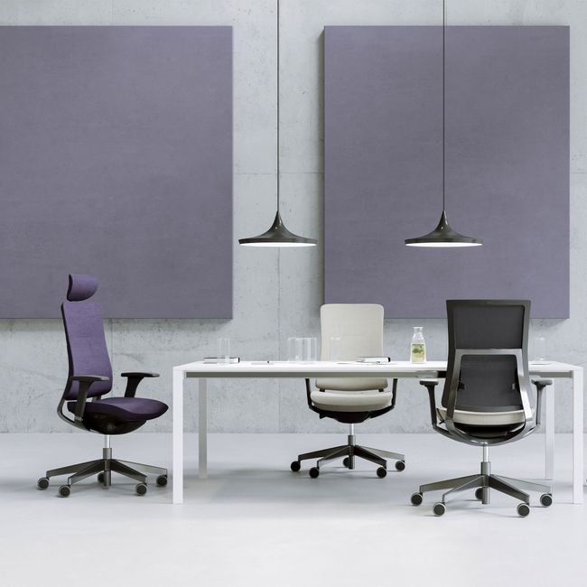 profim – VIOLLE Bürodrehstuhl | Synchronmechanik, Netz- oder Polsterrücken