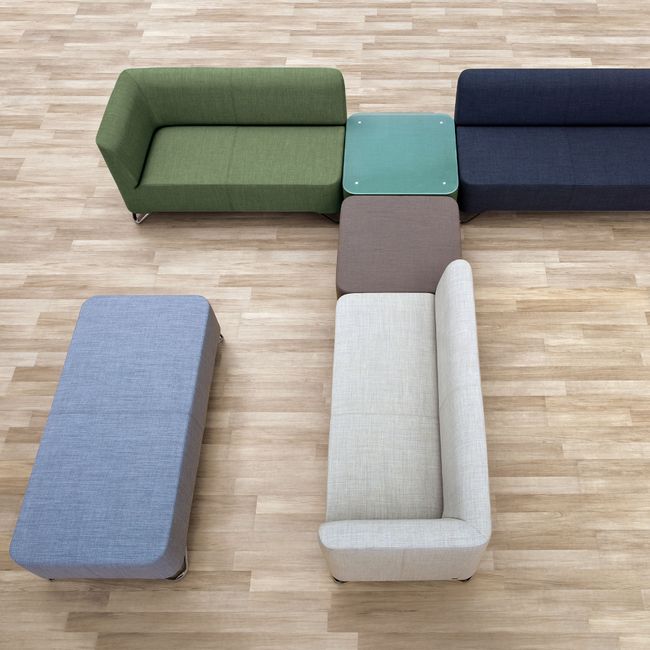 profim - SoftBox Couch | 2- oder 3-Sitzer, Kufengestell profim - SoftBox Couch | 2- oder 3-Sitzer, Kufengestell