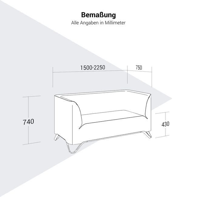 profim - SoftBox Couch | 2- oder 3-Sitzer, Kufengestell profim - SoftBox Couch | 2- oder 3-Sitzer, Kufengestell