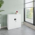 Corex wing door cabinet | 2OH, 900 x 900 mm, steel body, white - 2 Thumbnail Image