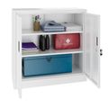 Corex wing door cabinet | 2OH, 900 x 900 mm, steel body, white - 3 Thumbnail Image