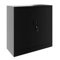 Corex wing door cabinet | 2OH, 900 x 900 mm, steel body, black - 1 Thumbnail Image