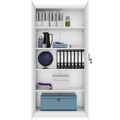 Corex wing door cabinet | 5OH, 900 x 1850 mm, steel body, white - 4 Thumbnail Image