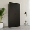 Corex wing door cabinet | 5OH, 900 x 1850 mm, steel body, black - 2 Thumbnail Image
