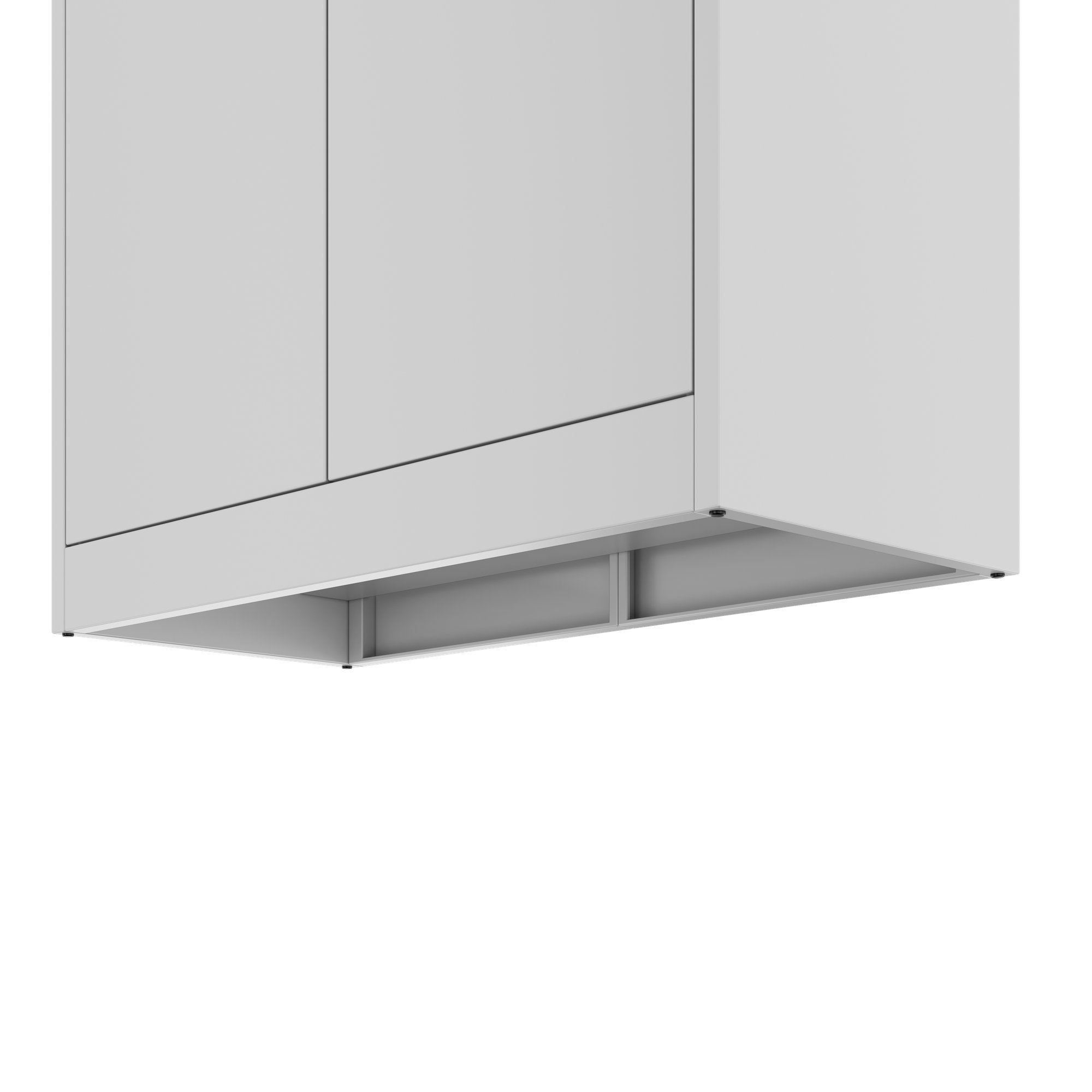 Corex wing door cabinet | 5OH, 900 x 1850 mm, steel body, light gray - 6 Main Image