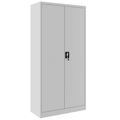 Corex wing door cabinet | 5OH, 900 x 1850 mm, steel body, light gray - 1 Thumbnail Image
