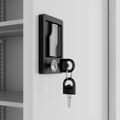Corex wing door cabinet | 5OH, 900 x 1850 mm, steel body, light gray - 5 Thumbnail Image