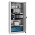 Corex wing door cabinet | 5OH, 900 x 1850 mm, steel body, light gray - 3 Thumbnail Image