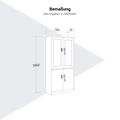 Corex combination cabinet | 5OH, 900 x 1850 mm, steel body, black - 7 Thumbnail Image