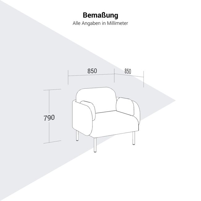 MYAMI Premium Lounge-Sessel | 850 x 790 mm, 1-Sitzer