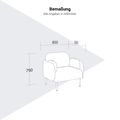 MYAMI Premium Lounge-Sessel | 850 x 790 mm, 1-Sitzer