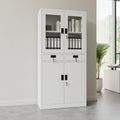 Corex combination cabinet | 900 x 1850 mm, steel body, with drawers, white - 2 Thumbnail Image