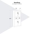 Corex combination cabinet | 900 x 1850 mm, steel body, with drawers, white - 8 Thumbnail Image