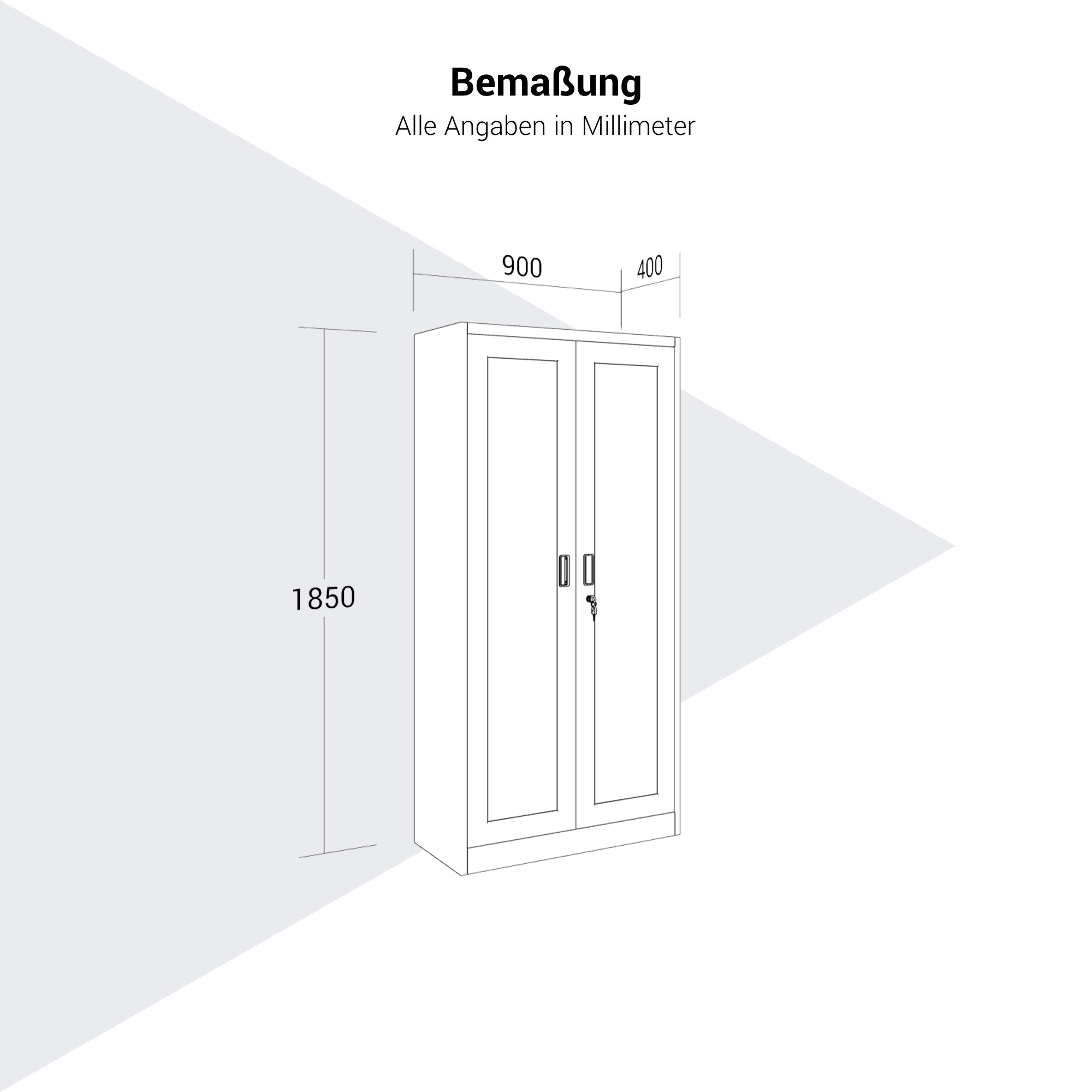 COREX Vitrinenschrank | 5OH, 900 x 1850 mm, Stahlkorpus, Weiß - 7 Main Image