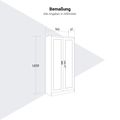 COREX Vitrinenschrank | 5OH, 900 x 1850 mm, Stahlkorpus, Weiß - 7 Thumbnail Image