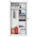 COREX Garderobenschrank | 900 x 1850 mm, Stahlkorpus, Weiß - 4 Thumbnail Image