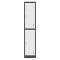 COREX Spind | 380 x 1850 mm (2 Schliessfächer), Stahlkorpus, Anthrazit / Weiss - 4 Thumbnail Image