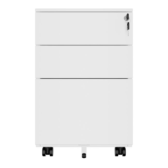 COREX Rollcontainer | 3 Schubladen, 500 mm tief, Weiß