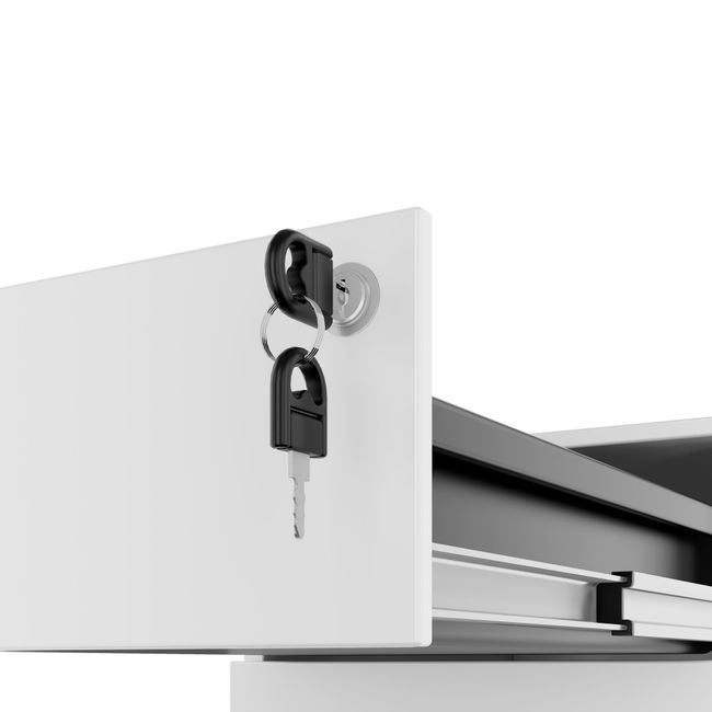 COREX Rollcontainer | 3 Schubladen, 500 mm tief, Weiß