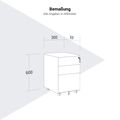 COREX Rollcontainer | 3 Schubladen, 500 mm tief, Weiß - 10 Thumbnail Image